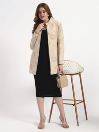Embroidery Pink Coat