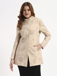 Embroidery Pink Coat
