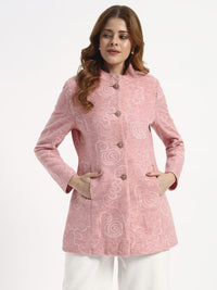 Embroidery Pink Coat