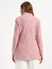 Embroidery Pink Coat